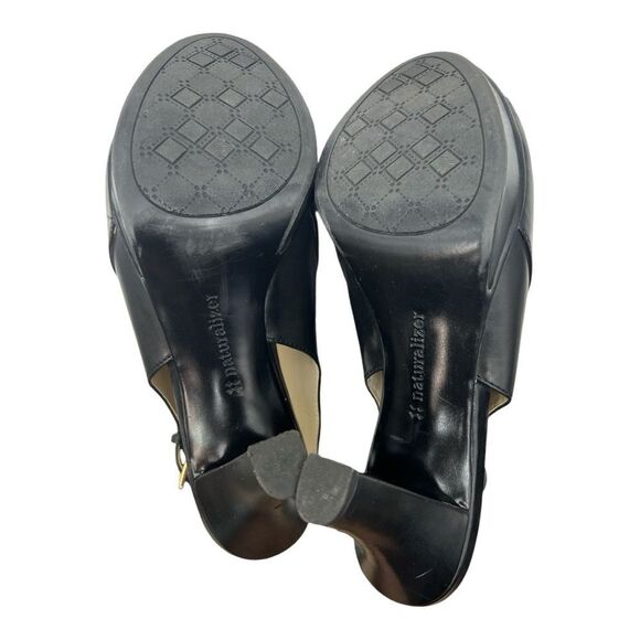 Naturalizer black peep toe heels size 9 - Picture 7 of 7